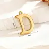 Pingentes de Letra Espelhados em Aço Inoxidável A-Z em Estoque, Cor Dourada 18K, Acessórios de 26 Letras Pingentes para Joias DIY
