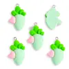 Colgante de Conejo Zanahoria de Resina Lindo de Dibujos Animados Accesorios de Joyería DIY Colgante para Pulsera Llavero W495