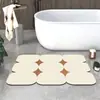 Tapete de Terra de Diatomáceas com Formato Especial para Entrada de Banheiro, Absorvente de Água, Tapete de Banho Antiderrapante, Tapete Macio de Secagem Rápida para Uso Doméstico