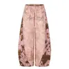 Calça de moletom com estampa de leopardo em retalhos estilo asiático, barra curva, para homens e mulheres, primavera e outono, vintage, desgastada, casual, reta, larga, com cordão