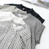 Camisa japonesa de manga corta con cuello alto, de algodón de doble capa, suave y encerada, sin mangas, con dobladillo y agradable para la piel, 2025