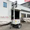 Faro Móvil Remolcable con Mecanismo de Elevación de Manivela 7.9m Cabrestante Manual Camión Ligero Montado en Remolque Iluminación de Emergencia LED