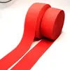 Banda elástica de nailon de un solo lado cepillado, superventas, banda elástica cepillada roja, suave, amigable con la piel, banda elástica de alta elasticidad