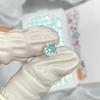 "Fuegos Artificiales Románticos" Pendientes de Zircón Azul Corte Rosa Combinan con Todo Nuevos Exquisitos Uña para Hueso de la Oreja Agujeros para la Oreja