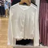 Cárdigan de Punto Acanalado Jacquard para Mujer / Camiseta de Manga Larga 484939 491115 485717 / 491601 491602