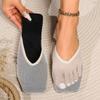 Zapatos Planos Transpirables de Malla Versátiles de Moda 2025 Verano Nuevo Estilo Coreano Simples Huecos Zapatillas de Punta Cerrada para Mujer