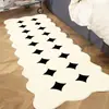 Alfombra de Dormitorio Estilo Crema, Manta de Mesita de Noche para Dormitorio, Tapete Largo para Mesita de Noche, Tapete de Felpa para Mirador de Dormitorio Principal, Tapete para Mesa de Café de Sofá