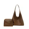 Bolso Tote Retro Maillard Versión Coreana Gran Capacidad Bolso de Hombro para Viajes Cotidianos Nuevo de Moda Simple Versátil Bolso de Axila