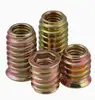 Tuercas M6M8M10 galvanizadas en color con rosca interior y exterior, tuercas empotradas de cabeza avellanada con hexágono interior, conectores de tornillo para muebles