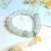 Pulseira de Contas Tianshan Cuilao Feminina Masculina Xinjiang Jade Dourada Seda Jade Cor Esmeralda Jade Branca Contas Piaocui Contas Espalhadas Pulseira