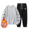 Conjunto de Chándal de Punto Waffle para Hombre, Nuevo Estilo de Primavera, Sudadera Holgada y Pantalones de Chándal Estilo Hong Kong, Conjunto Casual, Marca de Moda Sudadera y Pantalones Largos