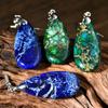 Pendientes vintage de piedra imperial con forma de gota transfronteriza de comercio exterior, pendientes de temperamento de moda de otoño e invierno con sentido avanzado, joyería antigua de mediana edad