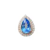 Anillo Popular de Topacio Natural al por Mayor de Fábrica Plata S925 Incrustado Piedra Principal 8*12 Joyería de Lujo Venta Directa de Fábrica