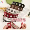 Qiyue Transfronterizo Nuevo Estilo Ins Anillo Metálico Tela Diadema de Ala Ancha Retro Versátil Diadema de Color Sólido Pinza para el Cabello Antideslizante
