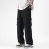 Pantalones de Trabajo Casuales de Pierna Recta con Múltiples Bolsillos Americanos 2026 Primavera/Otoño Nuevos de Cintura Alta Adelgazantes Sueltos de Pierna Ancha Versátiles