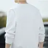 Ropa para Hombre 2026 Primavera Nueva Sudadera Casual Versátil para Hombre Camiseta de Manga Larga Cuello Redondo Jersey Camisa Base de Punto