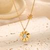 Diseño de Moda para Mujer, Estilo Minimalista, Collar de Margarita Simple y Elegante, Cadena Versátil para Clavícula, Diseño de Nicho