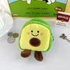 Monedero de Peluche de Verduras Estilo Coreano Bolsa para Monedas de Comida de Desayuno Llavero Bolsa Portátil Bolsa de Almacenamiento Estuche para Lápices de Gran Capacidad