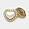 Love Pearl Buttons Tops Femininos com Botões de Diamante Suéter Cardigan Casaco Decorativo em Forma de Coração Botões Dourados