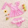 Trajes de baño para niños y niñas, novedad de 2024, vestido de princesa dividido, traje de baño de secado rápido, traje de baño de playa y spa.