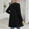 2025 Nuevo Exportación Transfronteriza Europea y Americana Amazon Otoño e Invierno Chaqueta Cardigan Suelta de Color Puro para Mujer