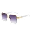 Novos óculos de sol masculinos da moda com corte diamante, armação semi-quadrada de policarbonato, óculos de sol quadrados da moda para fotografia de rua