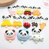 Panda de paleta de helado de dibujos animados pintado accesorios de resina gel de crema DIY accesorios para el cabello cuerda para el cabello pegatina para refrigerador decoración de funda de teléfono lote