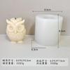 Jiahimei Vela Perfumada Estéreo de Coruja Molde de Silicone Molde de Gesso Molde de Cola Forma de Animal DIY