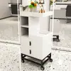 Gabinete de Herramientas para Salón de Belleza Mesa Espejo para Salón de Peluquería Gabinete con Cajones Gabinete de Almacenamiento de Madera para Cortar el Cabello Gabinete de Trabajo para Barbería