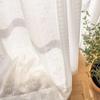 Cross-border janela tela cortina pastoral sala de estar varanda americana europeia e americana branco simples gaze cortina fábrica de produtos acabados