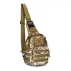 Fábrica em estoque Bolsa de equitação de lona camuflada para esportes ao ar livre Bolsa pequena para pendurar no peito Bolsa de ombro único Bolsa tática para peito ao ar livre
