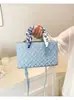 Moda Transfronteiriça Bolsa de Mão Simples Estilo Princesa Diana High-End 2026 Nova Bolsa Feminina Bordada com Lenço Ombro Único Transversal Bolsas