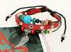 Temperamento doce pulseira feminina versátil asas personalizadas miçangas joias da moda de comércio exterior pulseira de couro trançado