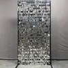 Cortinas de Fio Penduradas com Moldura de Fundo Dourada e Prateada, Adereços de Casamento, Cortinas de Porta Peroladas, Decorações de Teto para Casamento, Cortinas Coloridas de Fio com Lantejoulas e Contas