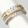 Combinación Popular Transfronteriza Europea y Americana Temporada de Regreso a Clases Pulsera de Arcilla Suave Cuerda Elástica Bohemia Día del Maestro Cuentas de Amor