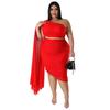 N7810 AliExpress Amazon Moda Europeia e Americana Feminina Novo Conjunto de Duas Peças de Alta Elasticidade com Decote Oblíquo, Manga Longa com Cauda, Enrugado