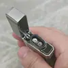 Ld320 Isqueiro Criativo com Chama Lateral, Chama Dupla e Chama Reta, Portátil, Câmara de Gás Visível, Acendedor à Prova de Vento, Acessório para Fumar