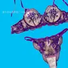 2024 Más Vendido Comercio Exterior Bordado de Flores Malla Transparente Sexy, Cómodo, Sencillo y Elegante Conjunto de Lencería