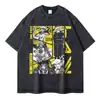 Camisetas do Shanks Vintage Lavada Anime One Piece Camiseta Overs