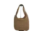 2026 Verano Nuevo Bolso de Hombro Tejido a Mano de Gran Capacidad Color Sólido Moderno Versátil Bolso para Vacaciones en la Costa Playa para Mujer