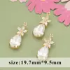 Flor de diamante doce com banho de ouro 18K real com anel acessórios diy brincos colar acessórios de joias semiacabados