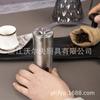 Mini Molinillo de Pastillas Acero Inoxidable Molinillo de Café Tamaño de Bolsillo con Estuche Manual Portátil