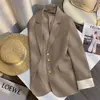 Blazer Blanco Crudo para Mujer 2026 Nuevo Primavera y Otoño Estilo Coreano Moderno y Elegante Traje Pequeño de Oficina para Mujeres Petites