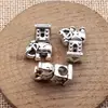 19X14X8.5Mm 4.8g Cor Prata Antiga Furo Grande Contas de Elefante Acessórios para Joias DIY Atacado do Fabricante