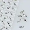 Cristal Dongzhou 11*3 Marquise Fina Fondo Puntiagudo Diamante Chapado en Plata Flash K9 Vidrio Oval Puntiagudo Joyería Accesorios para Arte de Uñas DIY