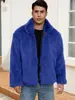 CIF0900 Chaqueta de hombre europea de Amazon con cuello alto, corta, de piel sintética, abrigo cálido de piel sintética de zorro