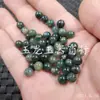 Cuentas sueltas de jade ágata de hierba acuática cuentas redondas sueltas pulsera diy collar cuentas tejidas calcedonia cuentas sueltas accesorios cuentas