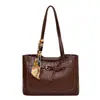 Bolso Tote Simple de Gran Capacidad con Textura, Elegante Modelo Nuevo 2026, Bolso de Nicho para Mujeres Viajeras, Bolso de Hombro a la Moda, Bolso de Mano Grande