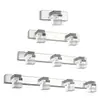 Luz frontal para espejo de baño de cristal K9 transfronteriza, aplique de pared de acero inoxidable, luz de espejo, luz frontal de espejo de cristal LED, hierro