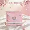 Bolsa com Zíper Rosa Macaron e Azul, Bolsa Organizadora para Roupas Íntimas e Meias, Bolsa Selada para Embalagem de Viagem, Bolsa para Joias e Prendedores de Cabelo